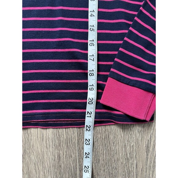 Ralph Lauren Golf Womens Long Sleeve Polo Shirt Stripe Pink Small Preppy Resort - Picture 9 of 11